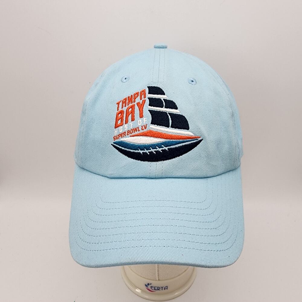 Tampa Bay Buccaneers LV Baseball Cap Strapback Light Blue Sailboat City Fanatics